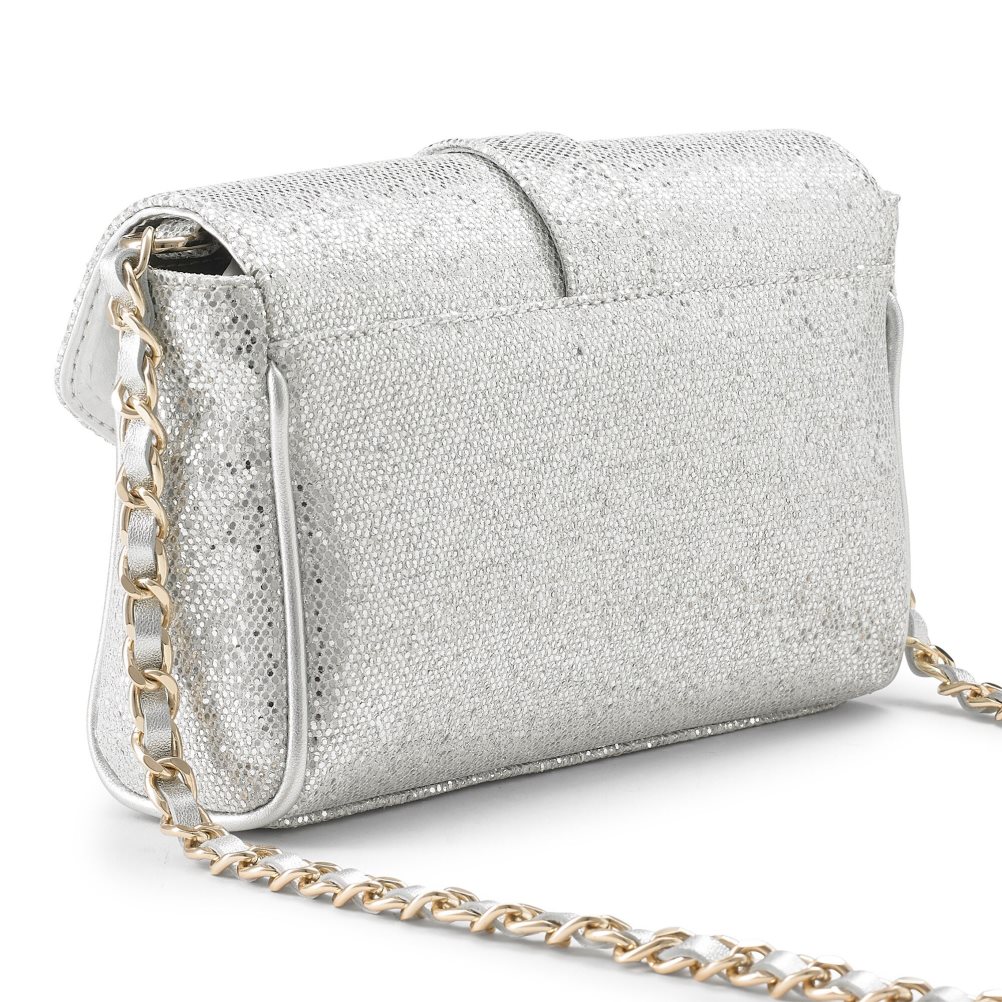 Dámské Crossbody Kabelky Russell & Bromley Strictly Jewel Přezkou Chain Stříbrné | CZ-36497M