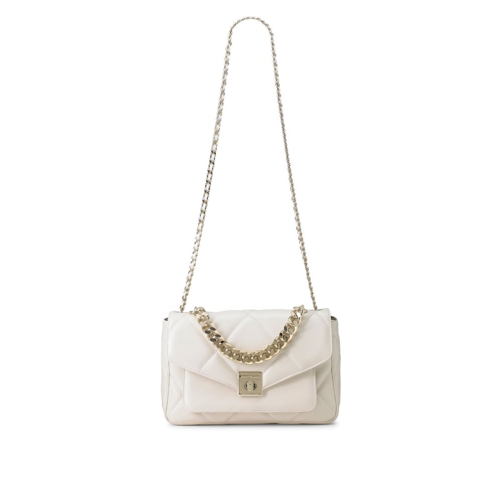 Dámské Crossbody Kabelky Russell & Bromley Quiltpuff Soft Quilted Bílé | CZ-39185I
