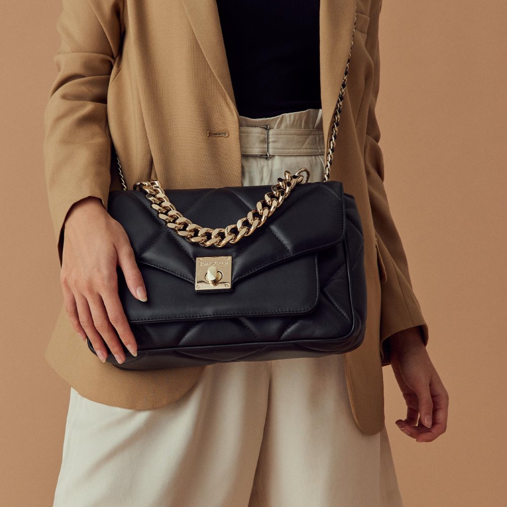Dámské Crossbody Kabelky Russell & Bromley Quiltpuff Soft Quilted Černé | CZ-61027M