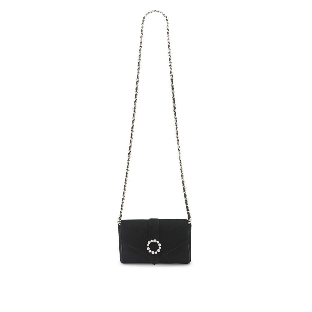 Dámské Crossbody Kabelky Russell & Bromley Strictly Jewel Přezkou Chain Černé | CZ-72605N