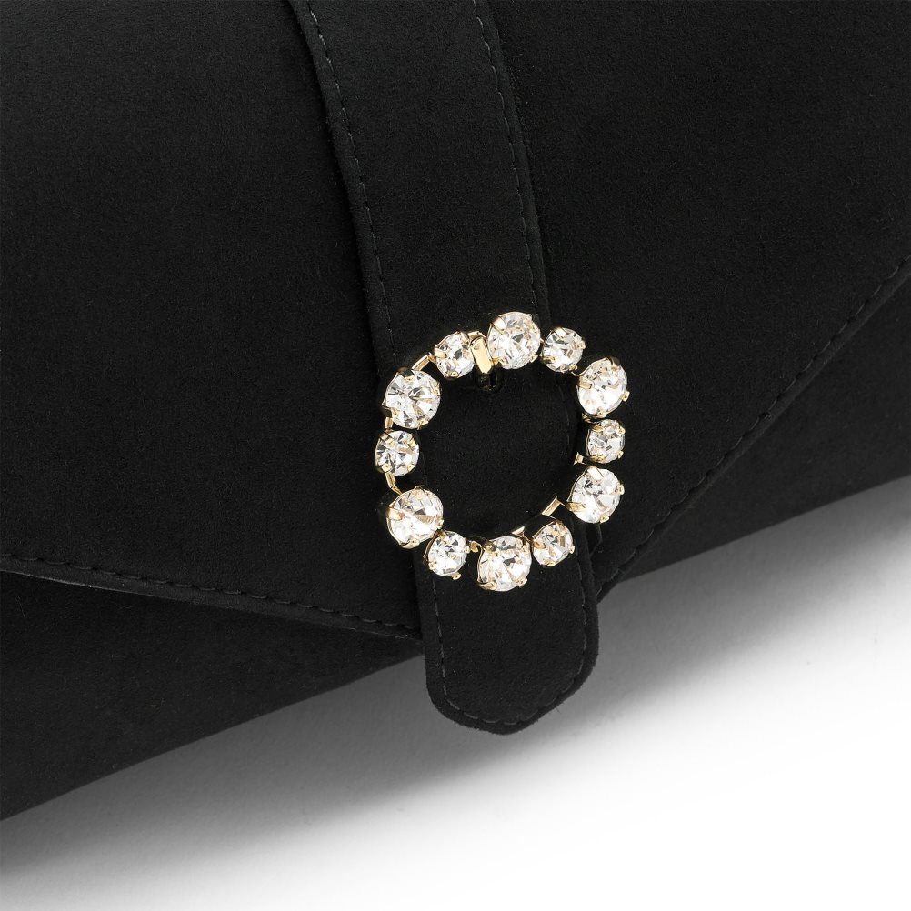 Dámské Crossbody Kabelky Russell & Bromley Strictly Jewel Přezkou Chain Černé | CZ-72605N