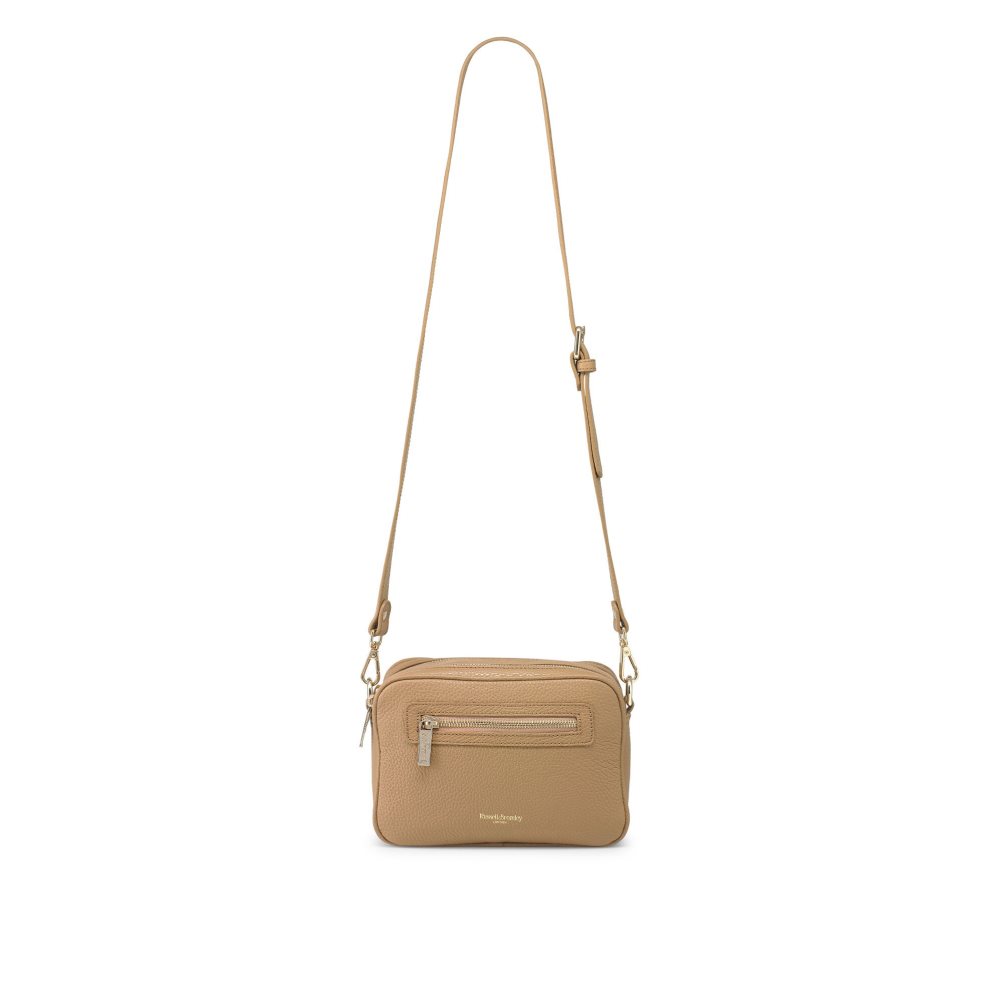 Dámské Crossbody Kabelky Russell & Bromley Dynamic Triple Zip Camera Hnědé | CZ-75819R