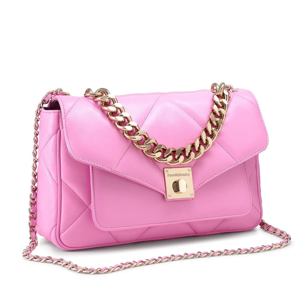 Dámské Crossbody Kabelky Russell & Bromley Quiltpuff Soft Quilted Růžové | CZ-85904D