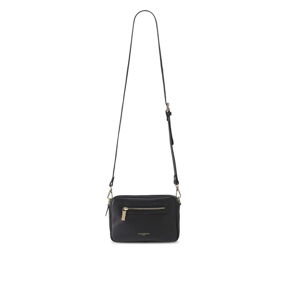 Dámské Crossbody Kabelky Russell & Bromley Dynamic Triple Zip Camera Černé | CZ-91065H