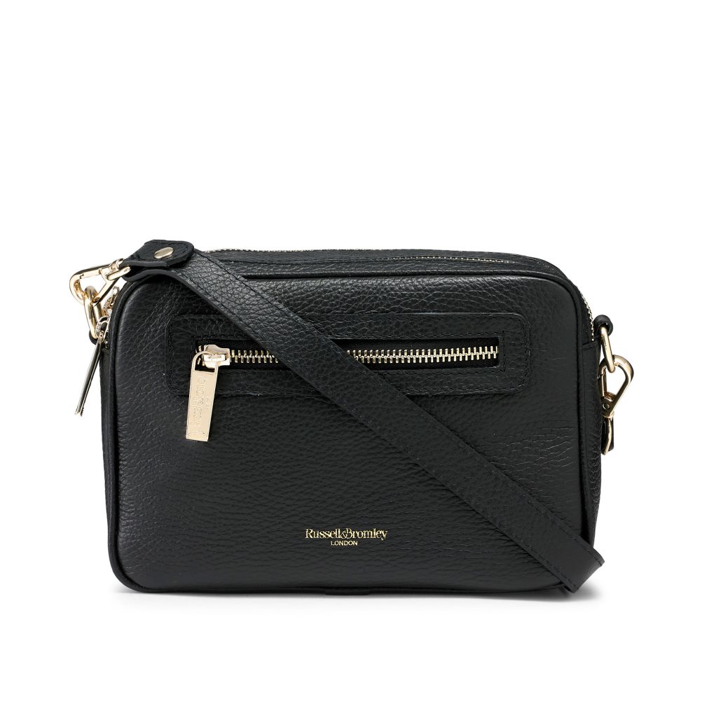 Dámské Crossbody Kabelky Russell & Bromley Dynamic Triple Zip Camera Černé | CZ-91065H