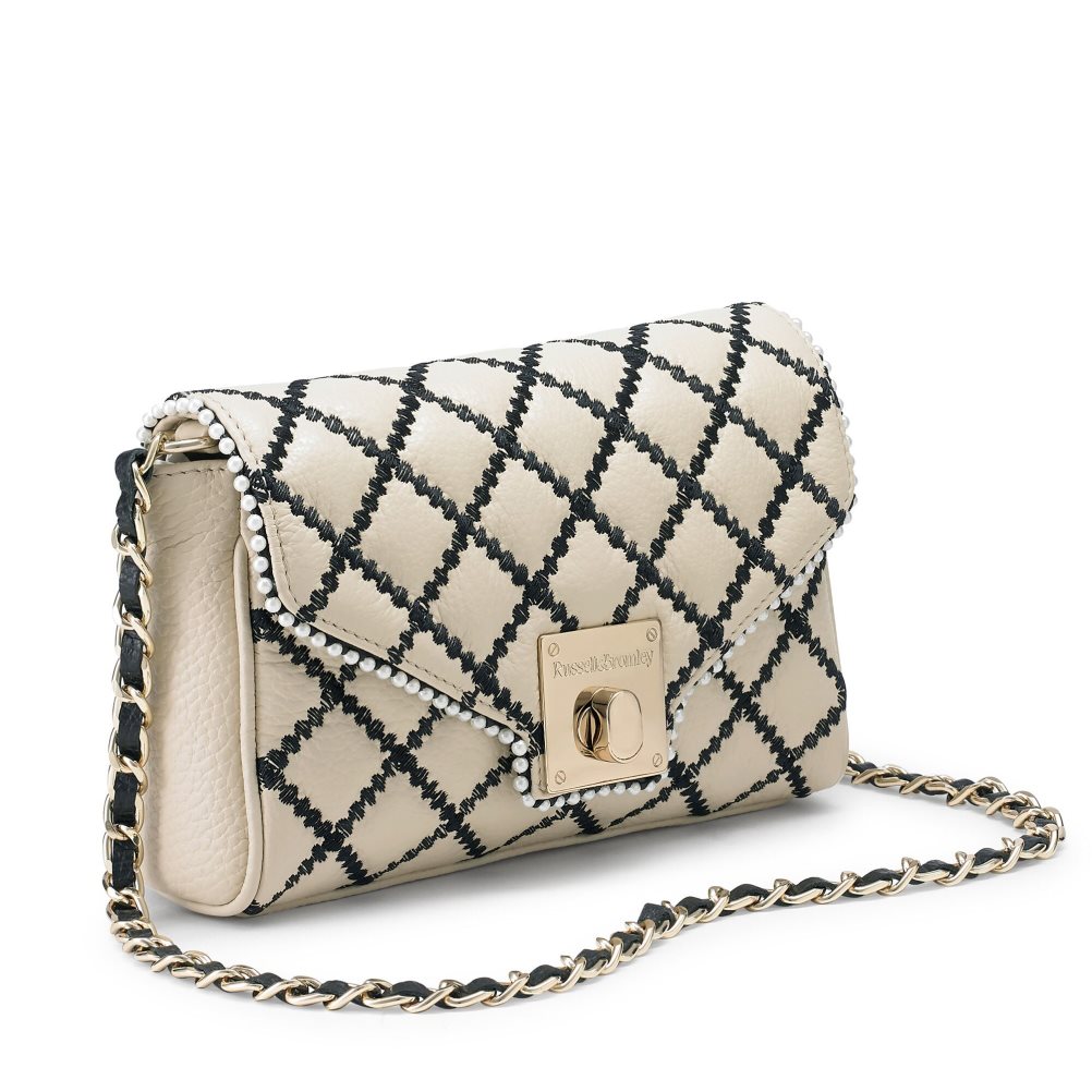 Dámské Crossbody Kabelky Russell & Bromley Promenade Mini Chain Béžový | CZ-94623N