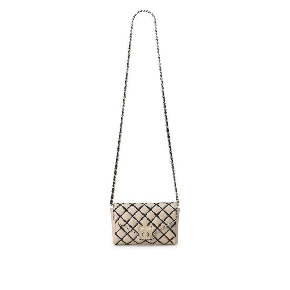 Dámské Crossbody Kabelky Russell & Bromley Promenade Mini Chain Béžový | CZ-94623N