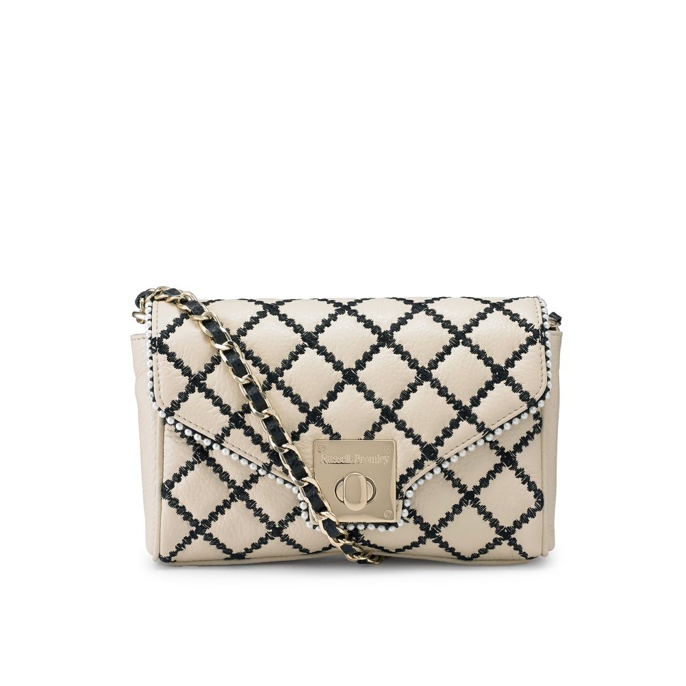 Dámské Crossbody Kabelky Russell & Bromley Promenade Mini Chain Béžový | CZ-94623N