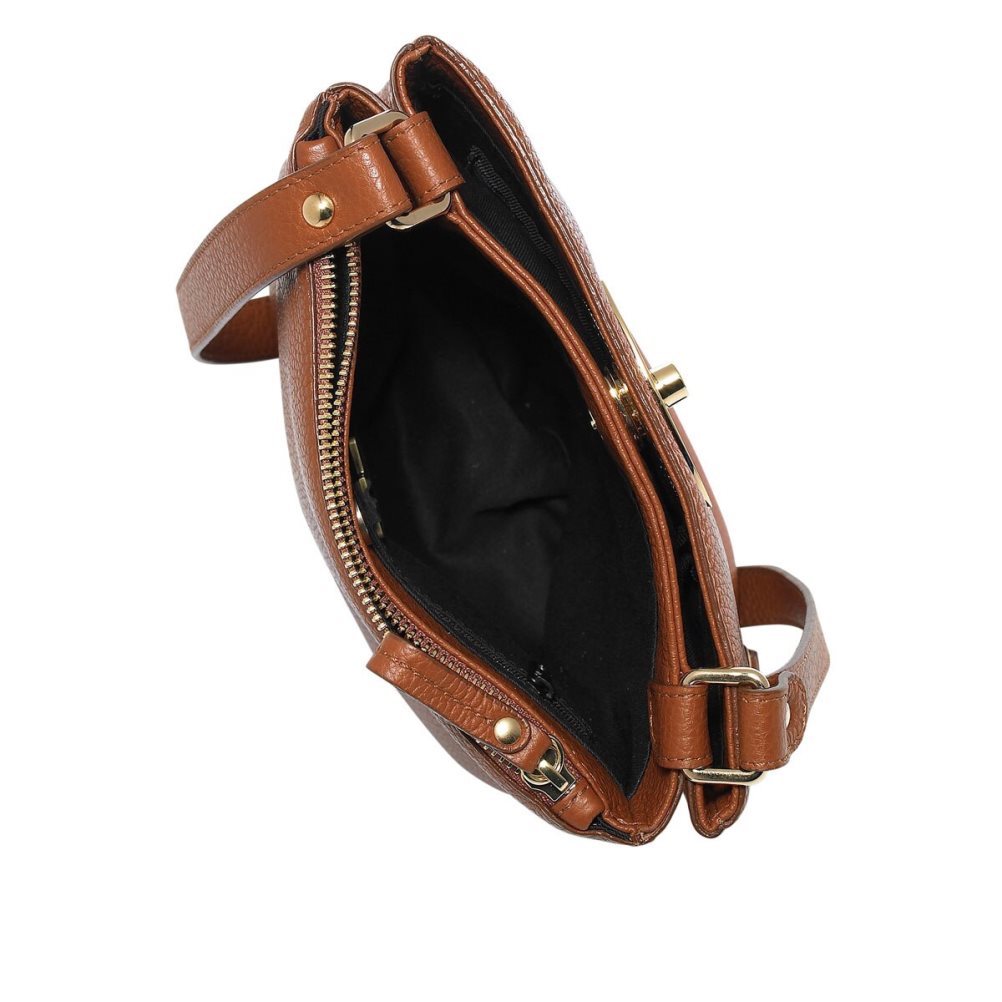 Dámské Crossbody Kabelky Russell & Bromley Lincoln Turnlock Hnědé | CZ-97126K