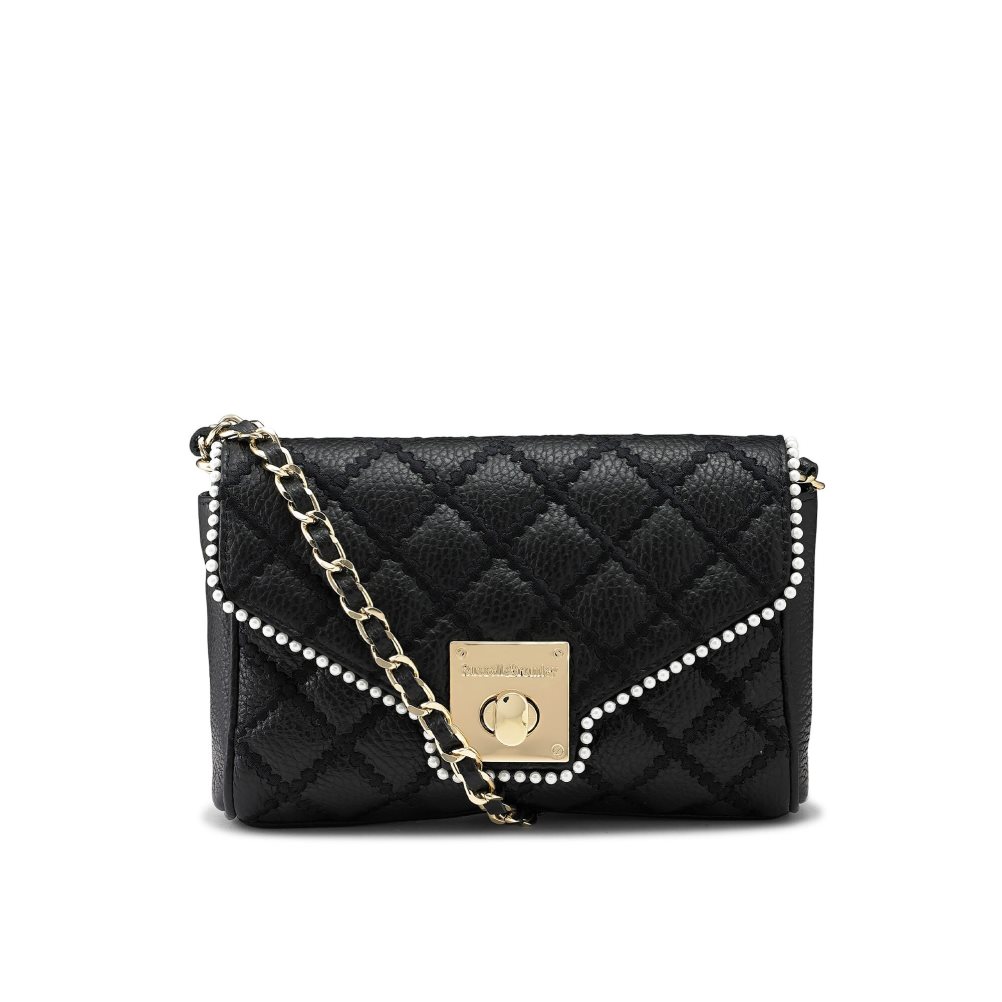 Dámské Crossbody Kabelky Russell & Bromley Promenade Pearl Trim Černé | CZ-98265I