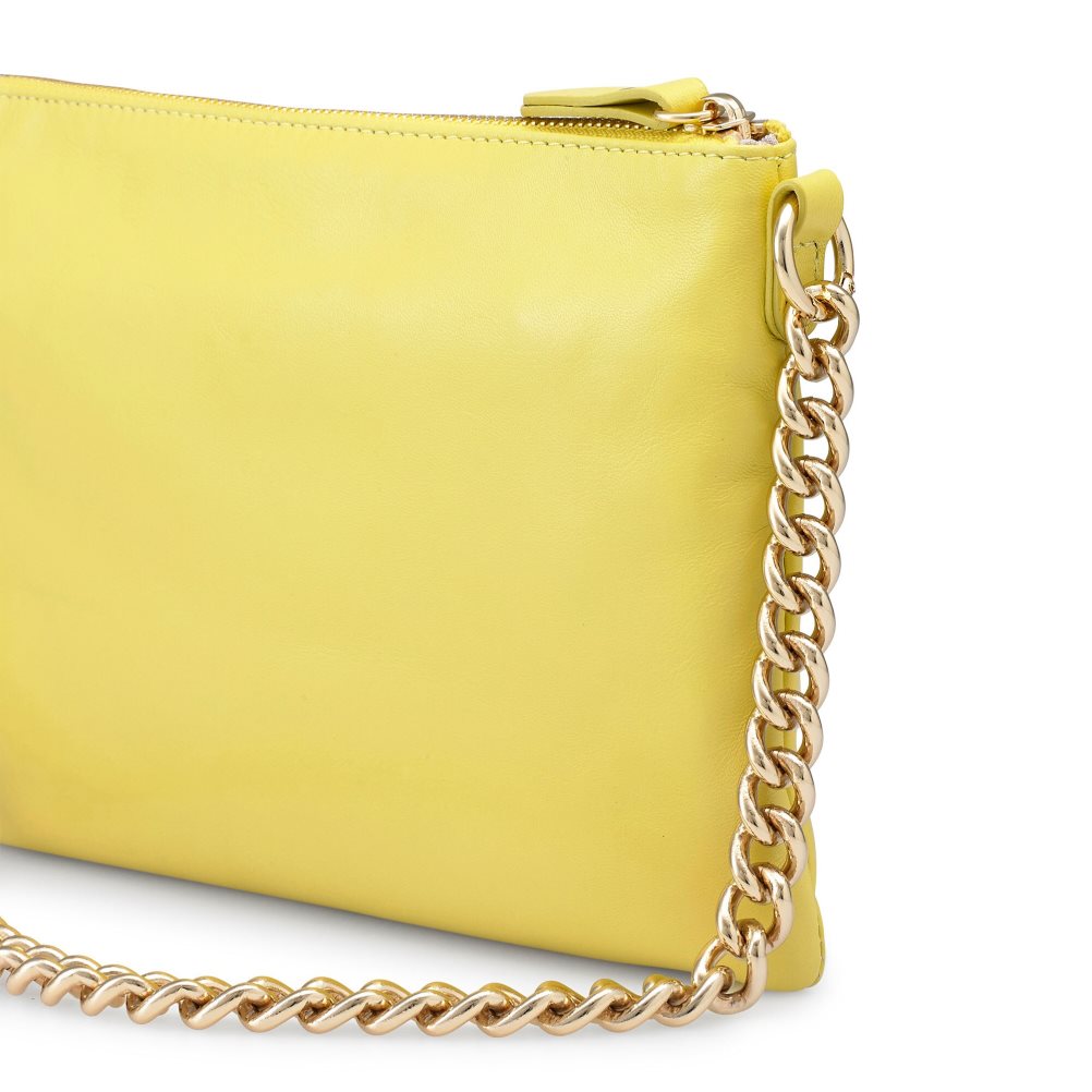 Dámské Kabelky Přes Rameno Russell & Bromley On Point Chain Zip Pouch Žluté | CZ-04278Y