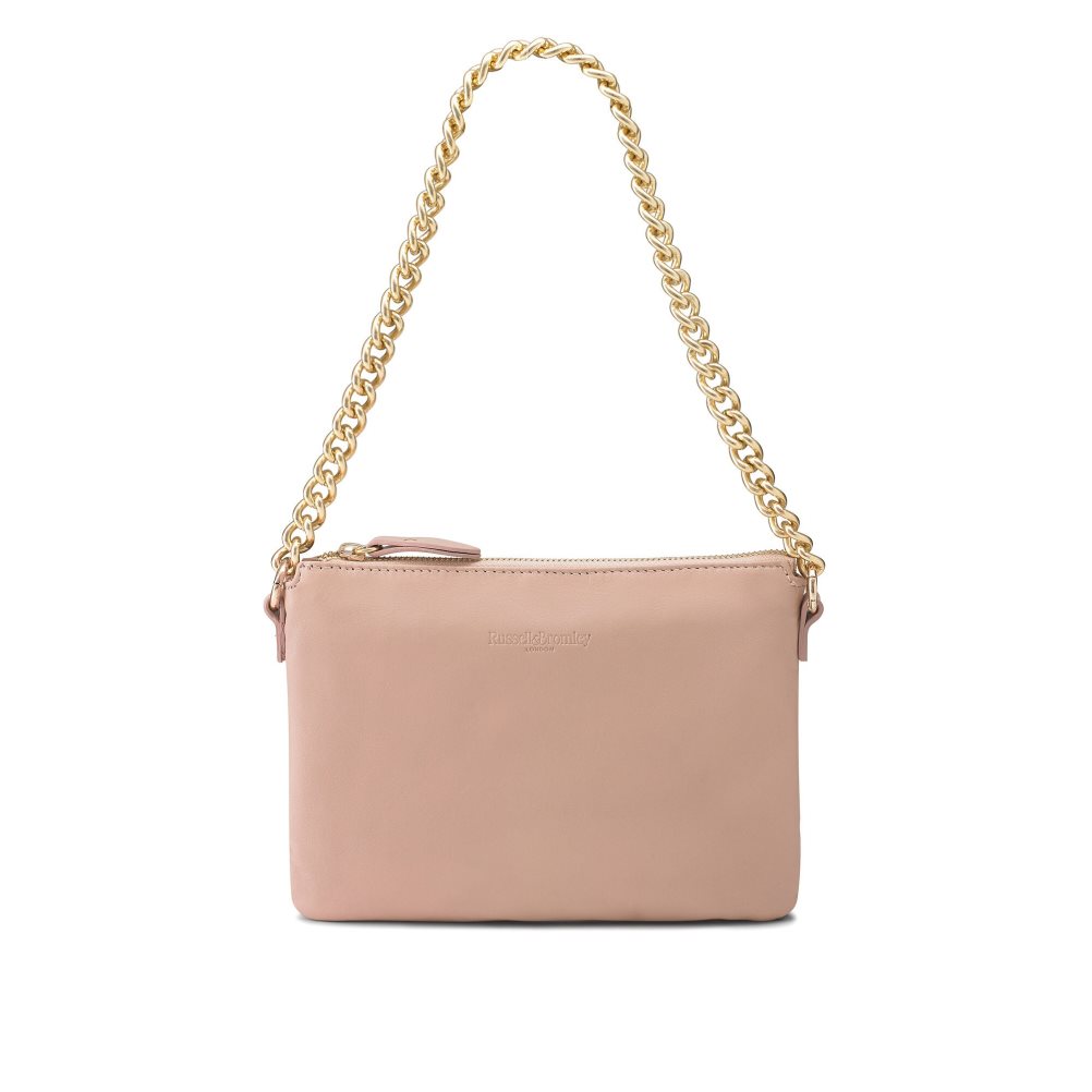Dámské Kabelky Přes Rameno Russell & Bromley On Point Chain Zip Pouch Béžový | CZ-13504M