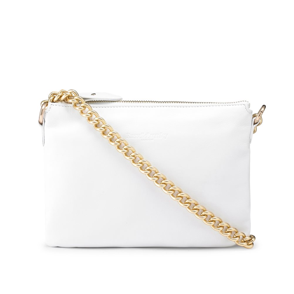 Dámské Kabelky Přes Rameno Russell & Bromley On Point Chain Zip Pouch Bílé | CZ-20918Z