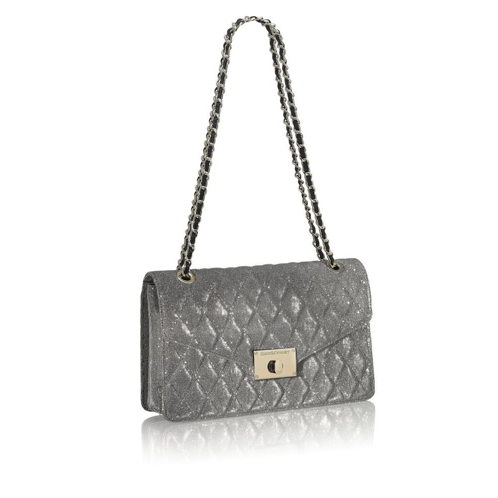 Dámské Kabelky Přes Rameno Russell & Bromley Quiltchain Large Chain Šedé | CZ-23174H