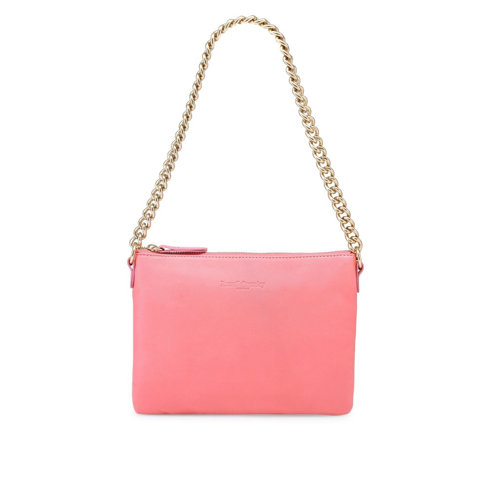 Dámské Kabelky Přes Rameno Russell & Bromley On Point Chain Zip Pouch Růžové | CZ-26180L