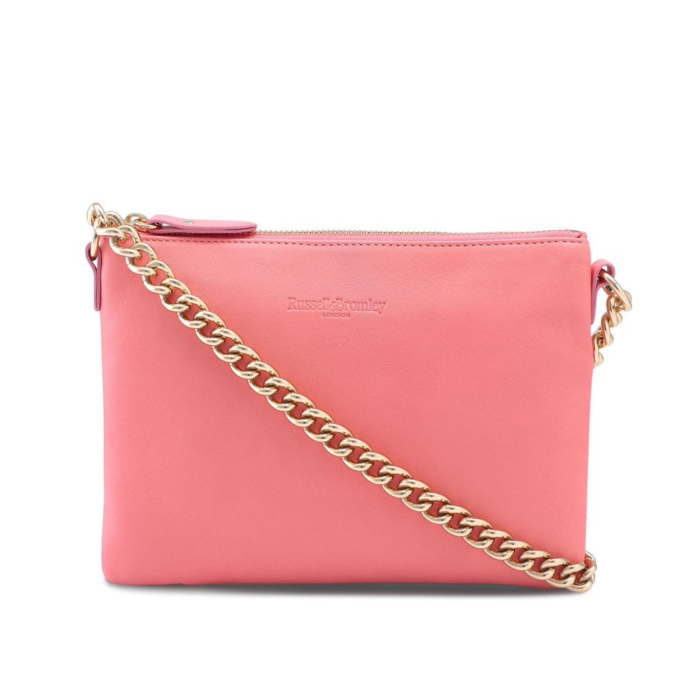 Dámské Kabelky Přes Rameno Russell & Bromley On Point Chain Zip Pouch Růžové | CZ-26180L
