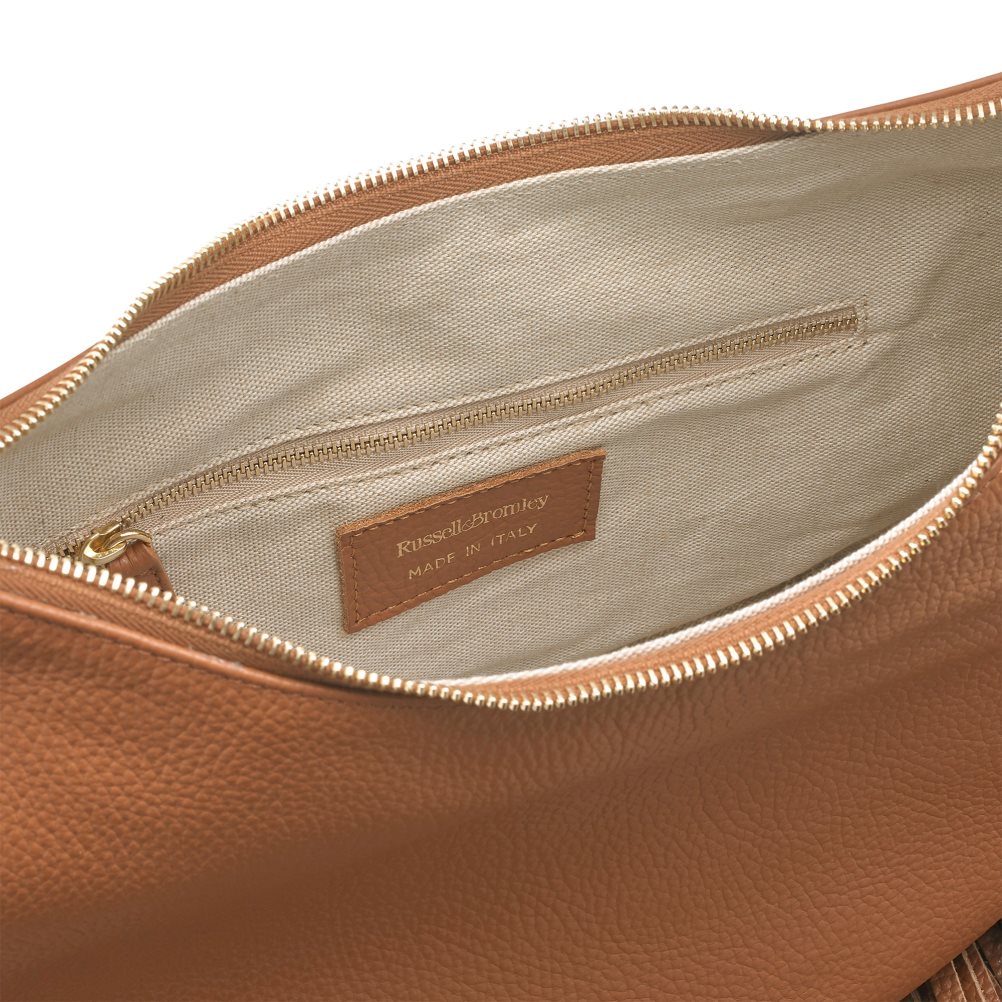 Dámské Kabelky Přes Rameno Russell & Bromley Indie Fringed Hnědé | CZ-37420I