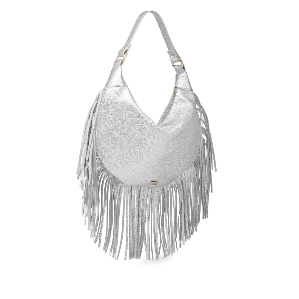 Dámské Kabelky Přes Rameno Russell & Bromley Indie Fringed Stříbrné | CZ-61574I