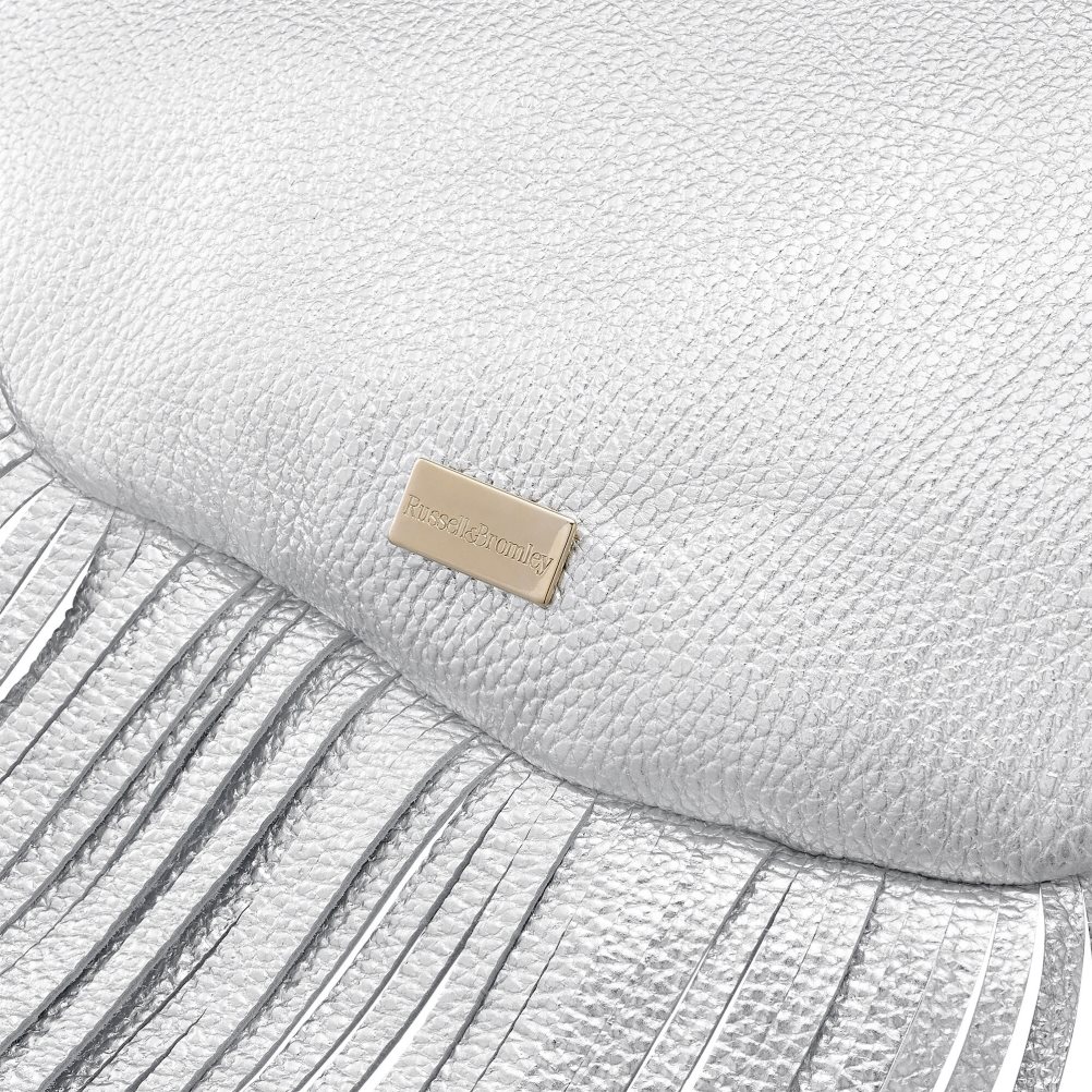 Dámské Kabelky Přes Rameno Russell & Bromley Indie Fringed Stříbrné | CZ-61574I