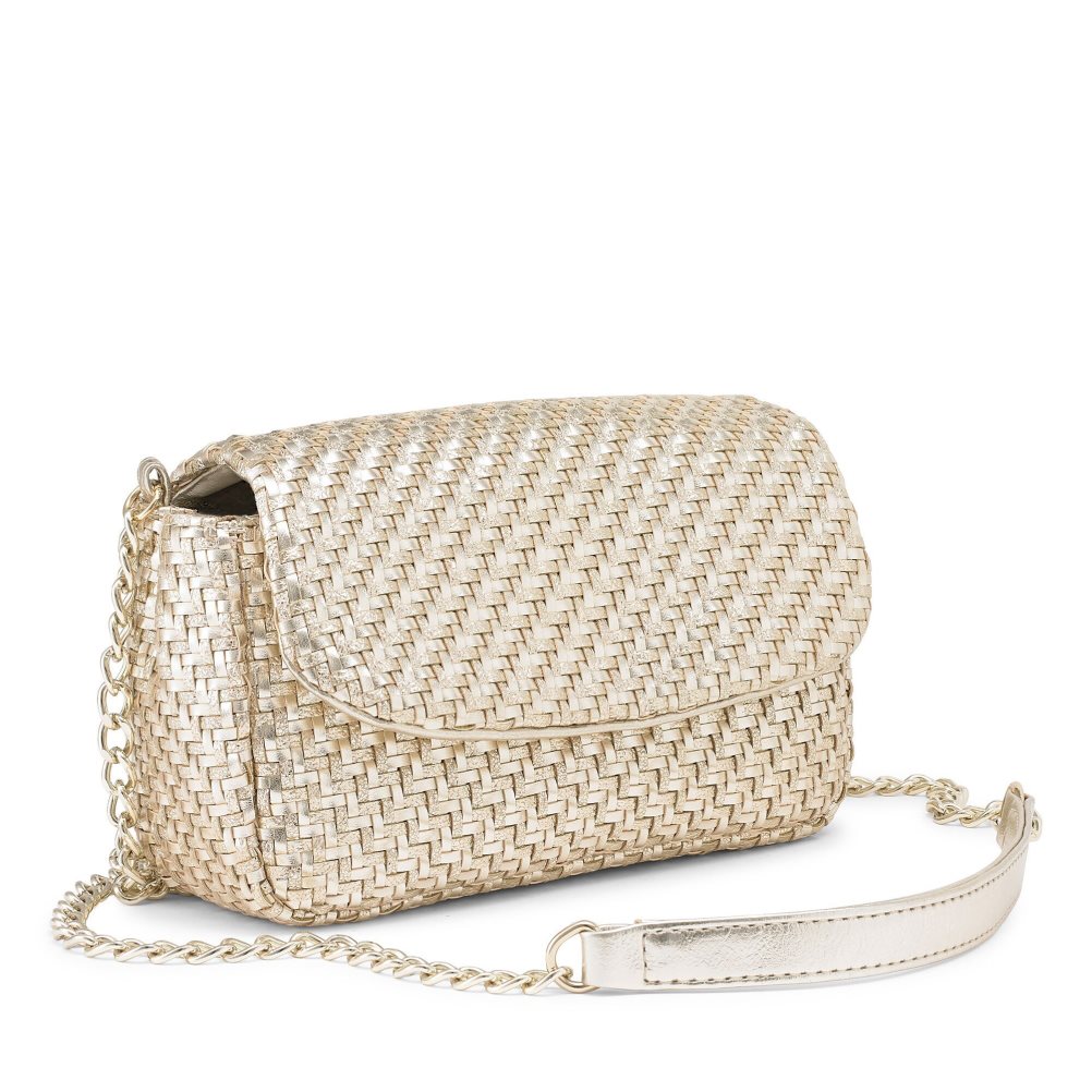 Dámské Kabelky Přes Rameno Russell & Bromley Liberty Woven Zlaté | CZ-68047I