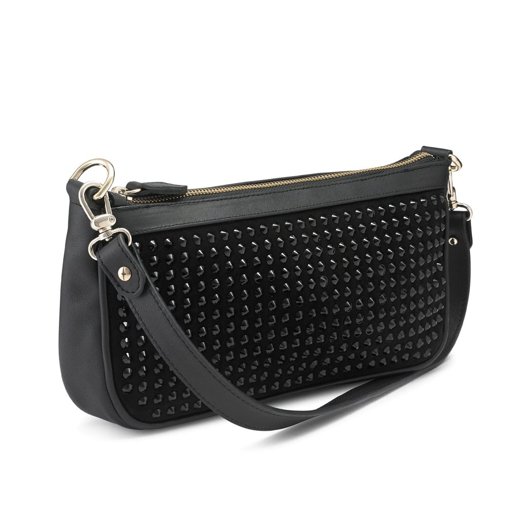 Dámské Kabelky Přes Rameno Russell & Bromley Cosmo+ Embellished Černé | CZ-78146T