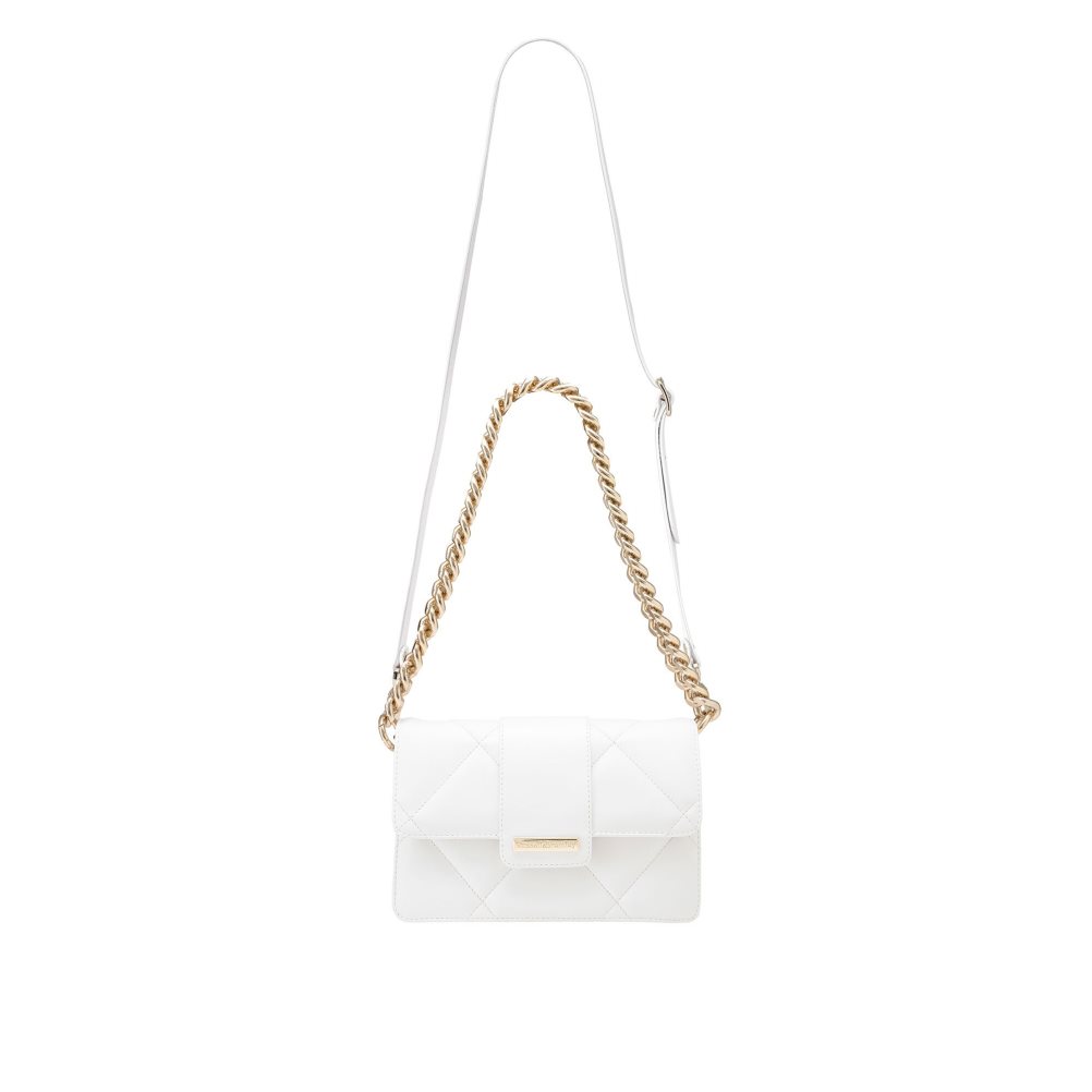 Dámské Kabelky Přes Rameno Russell & Bromley Quilt Box Chain Bílé | CZ-79081K