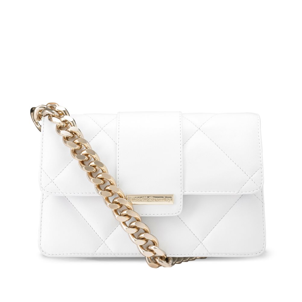 Dámské Kabelky Přes Rameno Russell & Bromley Quilt Box Chain Bílé | CZ-79081K