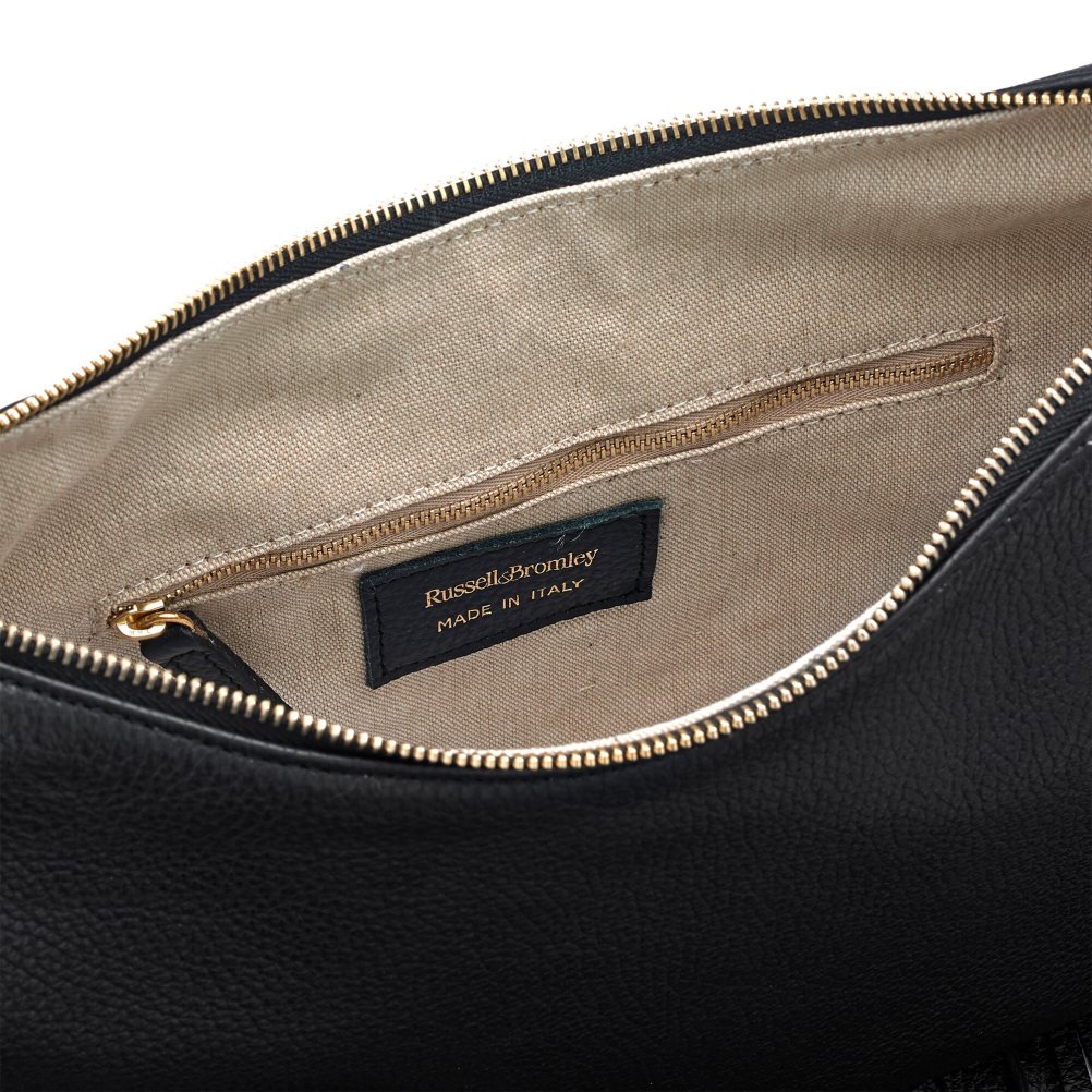 Dámské Kabelky Přes Rameno Russell & Bromley Indie Fringed Černé | CZ-91723N
