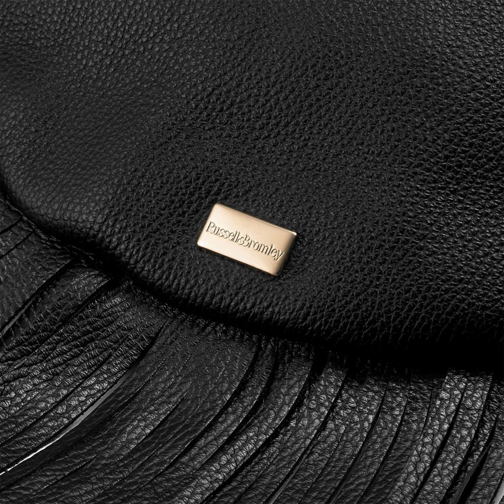 Dámské Kabelky Přes Rameno Russell & Bromley Indie Fringed Černé | CZ-91723N