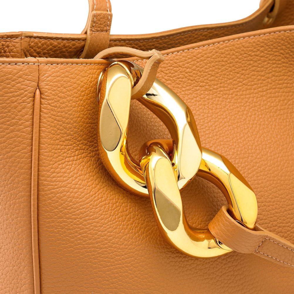 Dámské Kabelky Russell & Bromley Chainy Chain Detail Top Hnědé | CZ-18720C