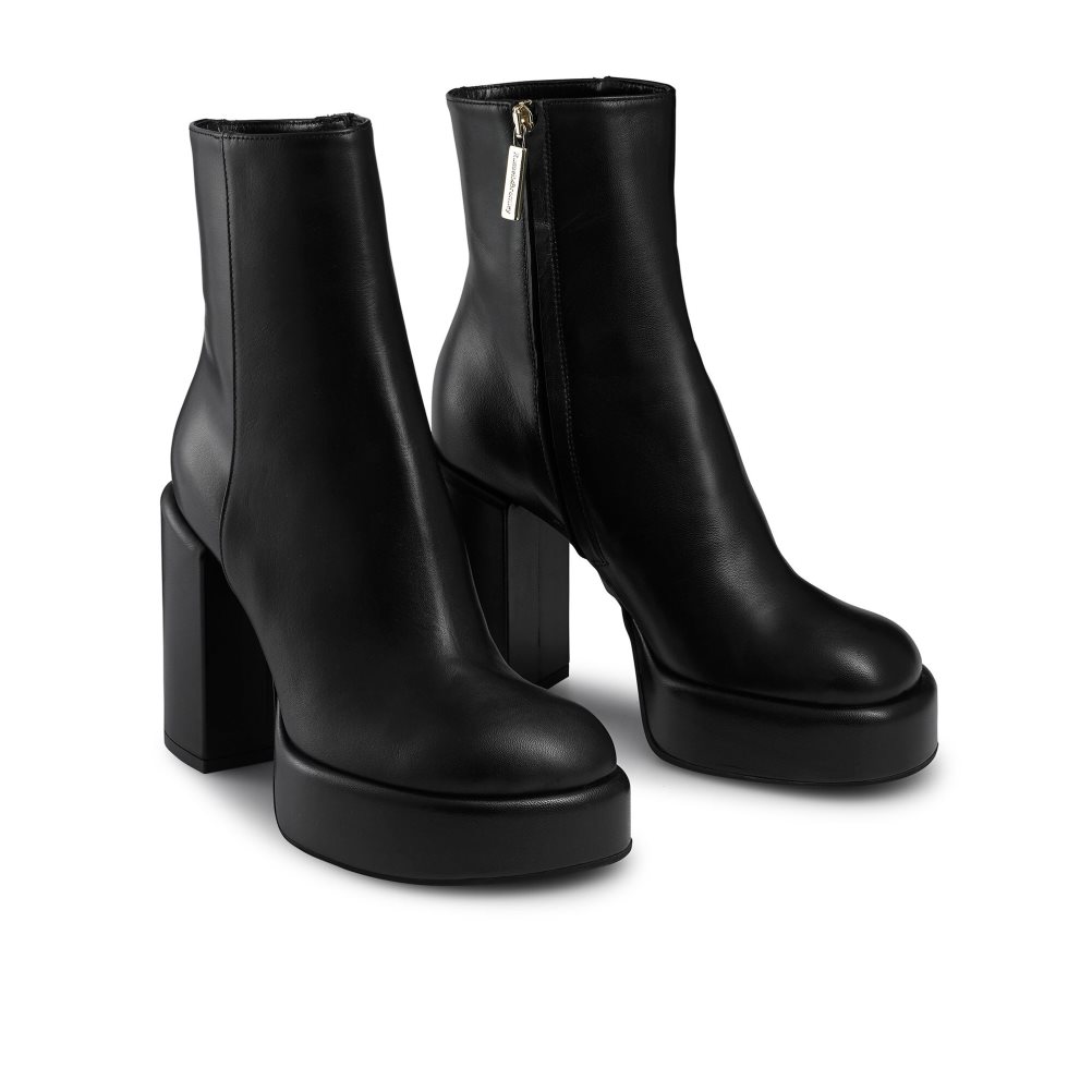 Dámské Kotníkové Boty Russell & Bromley Webster Round Špicí Černé | CZ-02618F