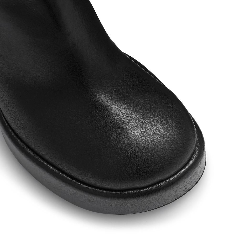 Dámské Kotníkové Boty Russell & Bromley Webster Round Špicí Černé | CZ-02618F