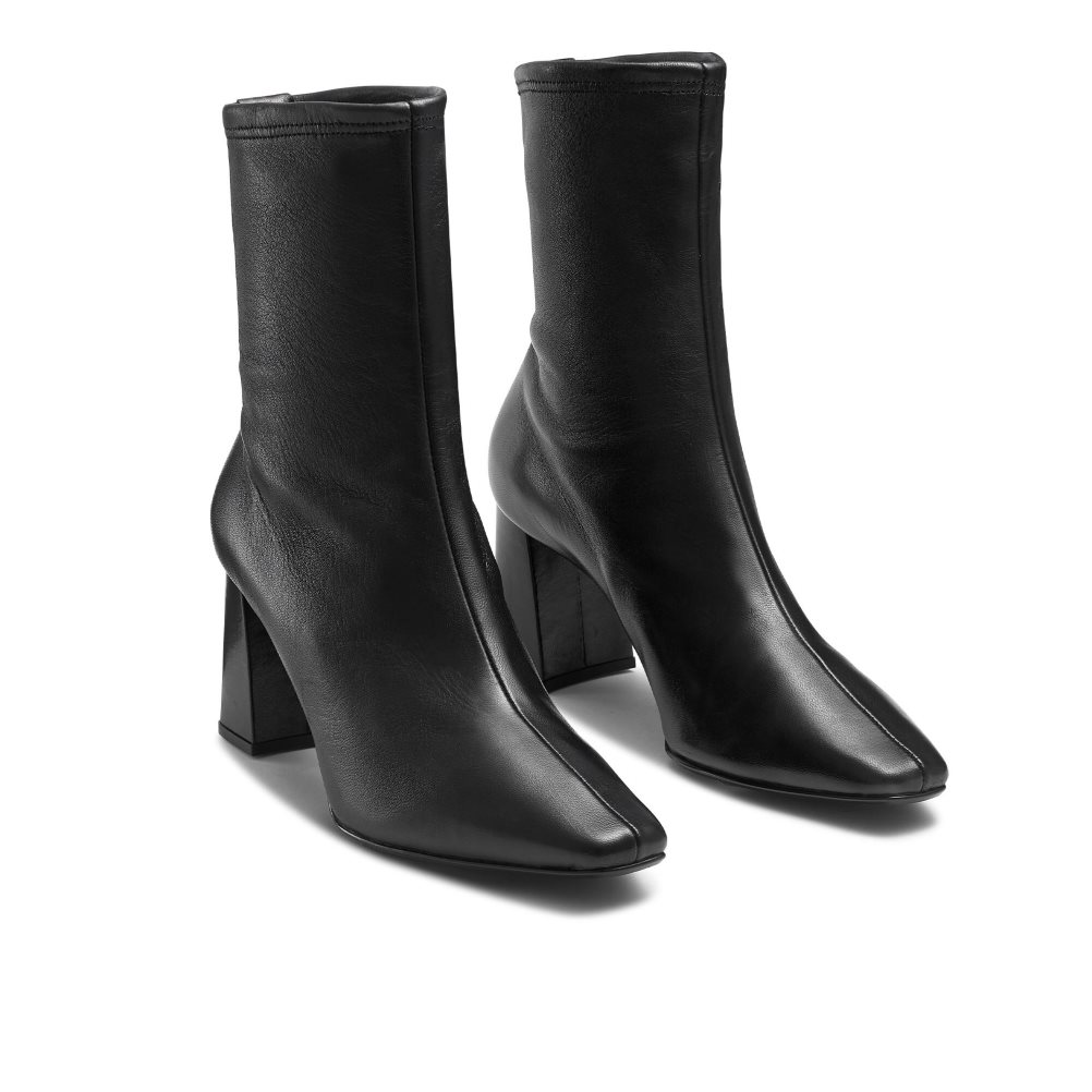 Dámské Kotníkové Boty Russell & Bromley Latenight Læder Sock Černé | CZ-06874W