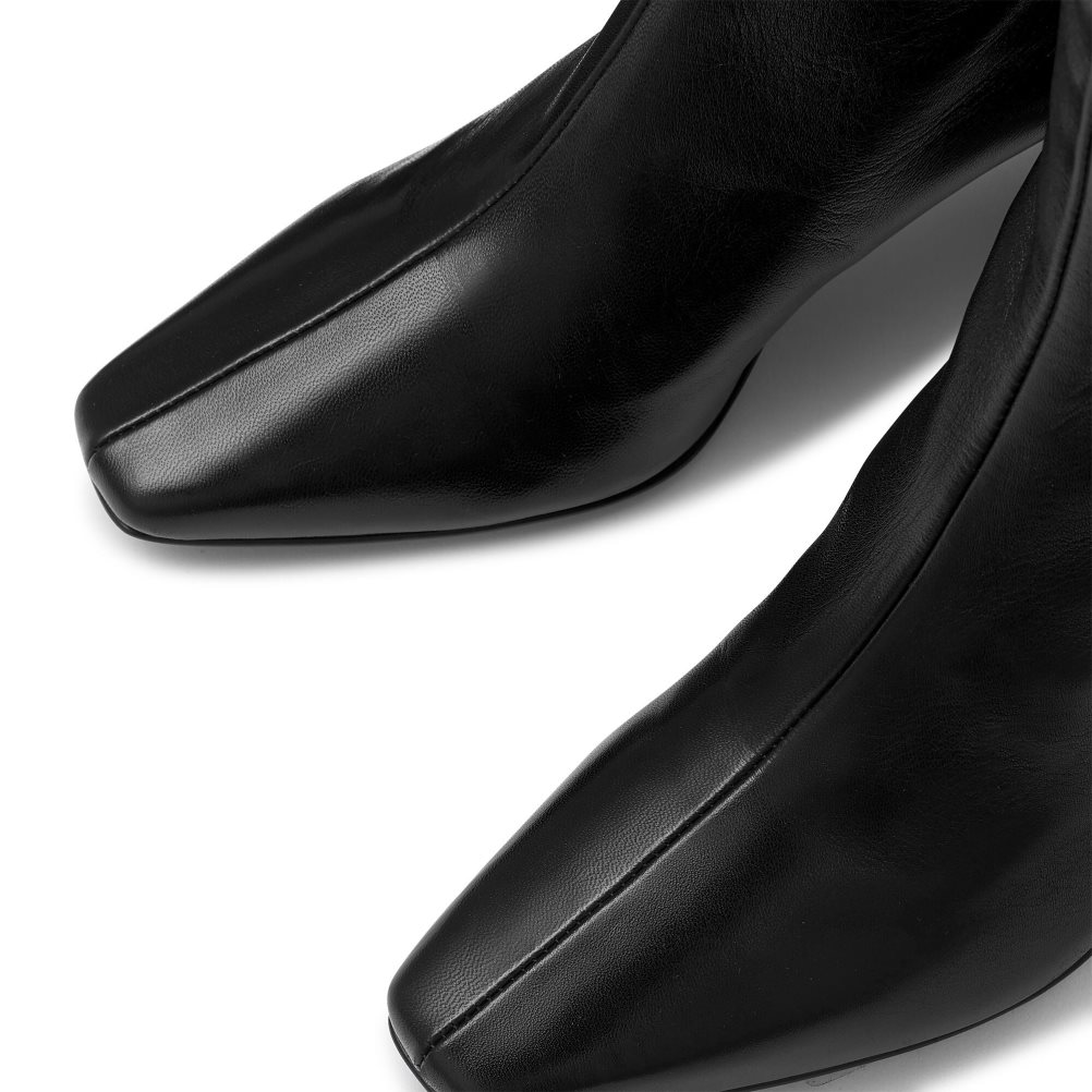 Dámské Kotníkové Boty Russell & Bromley Latenight Læder Sock Černé | CZ-06874W