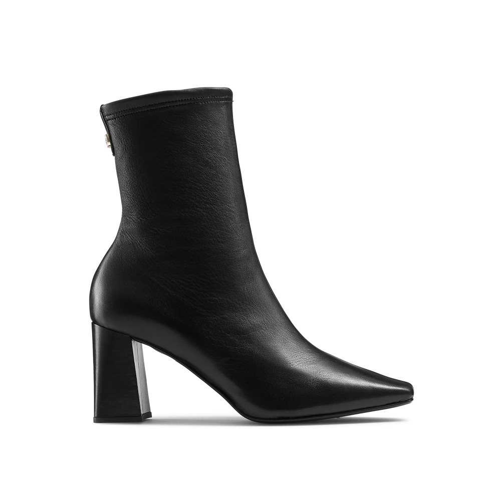 Dámské Kotníkové Boty Russell & Bromley Latenight Læder Sock Černé | CZ-06874W