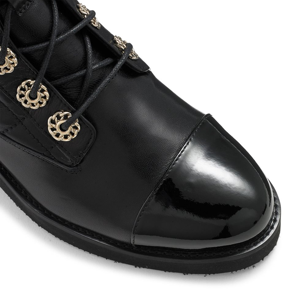 Dámské Kotníkové Boty Russell & Bromley Ringaroses Quilted Krajkové-up Černé | CZ-27148Q