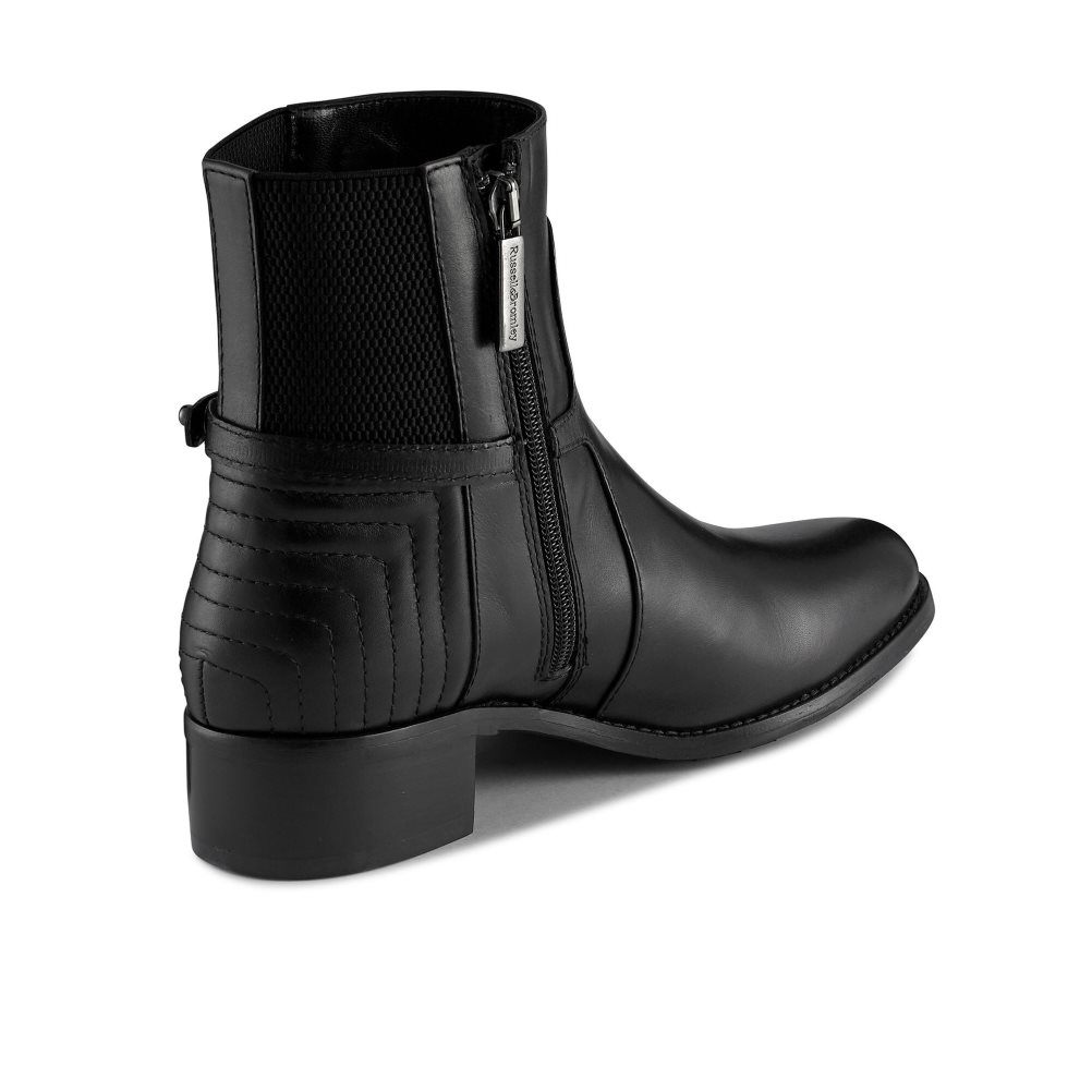 Dámské Kotníkové Boty Russell & Bromley Rein Fall Elastic Back Černé | CZ-30675C