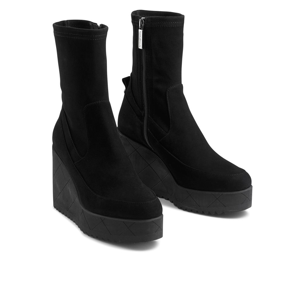 Dámské Kotníkové Boty Russell & Bromley Everest Dryleks Semišové Černé | CZ-35194N