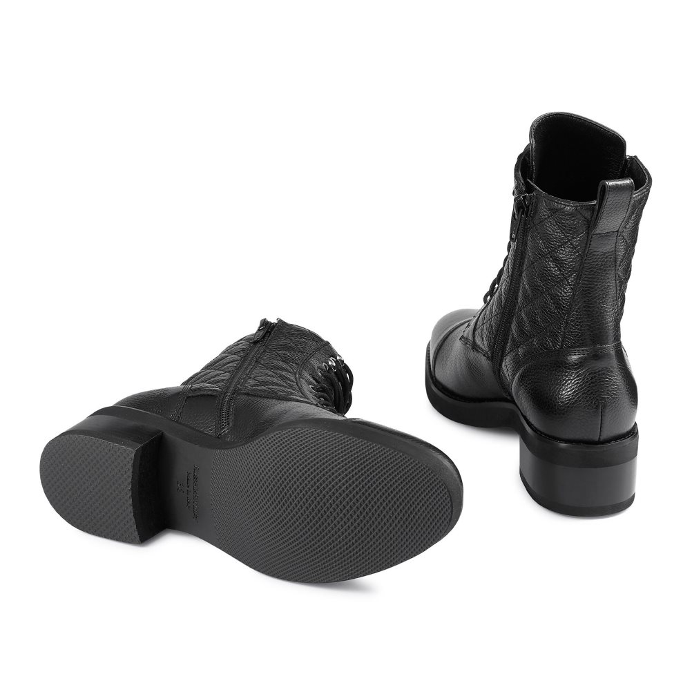 Dámské Kotníkové Boty Russell & Bromley Atomic Quilted Stomper Černé | CZ-35491A