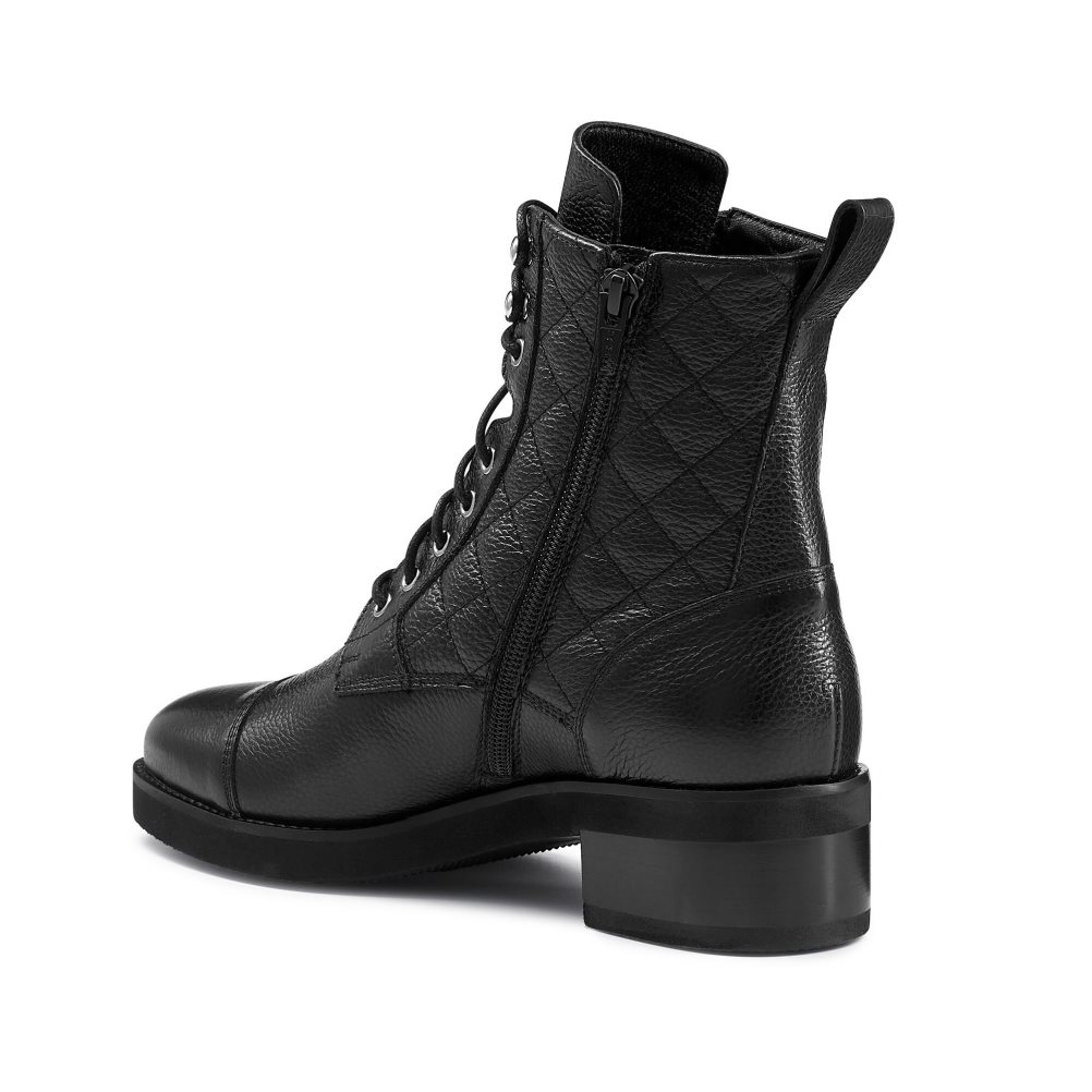 Dámské Kotníkové Boty Russell & Bromley Atomic Quilted Stomper Černé | CZ-35491A