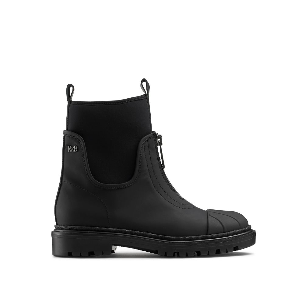 Dámské Kotníkové Boty Russell & Bromley Rambler Dryleks Zip Front Stomper Černé | CZ-39257H