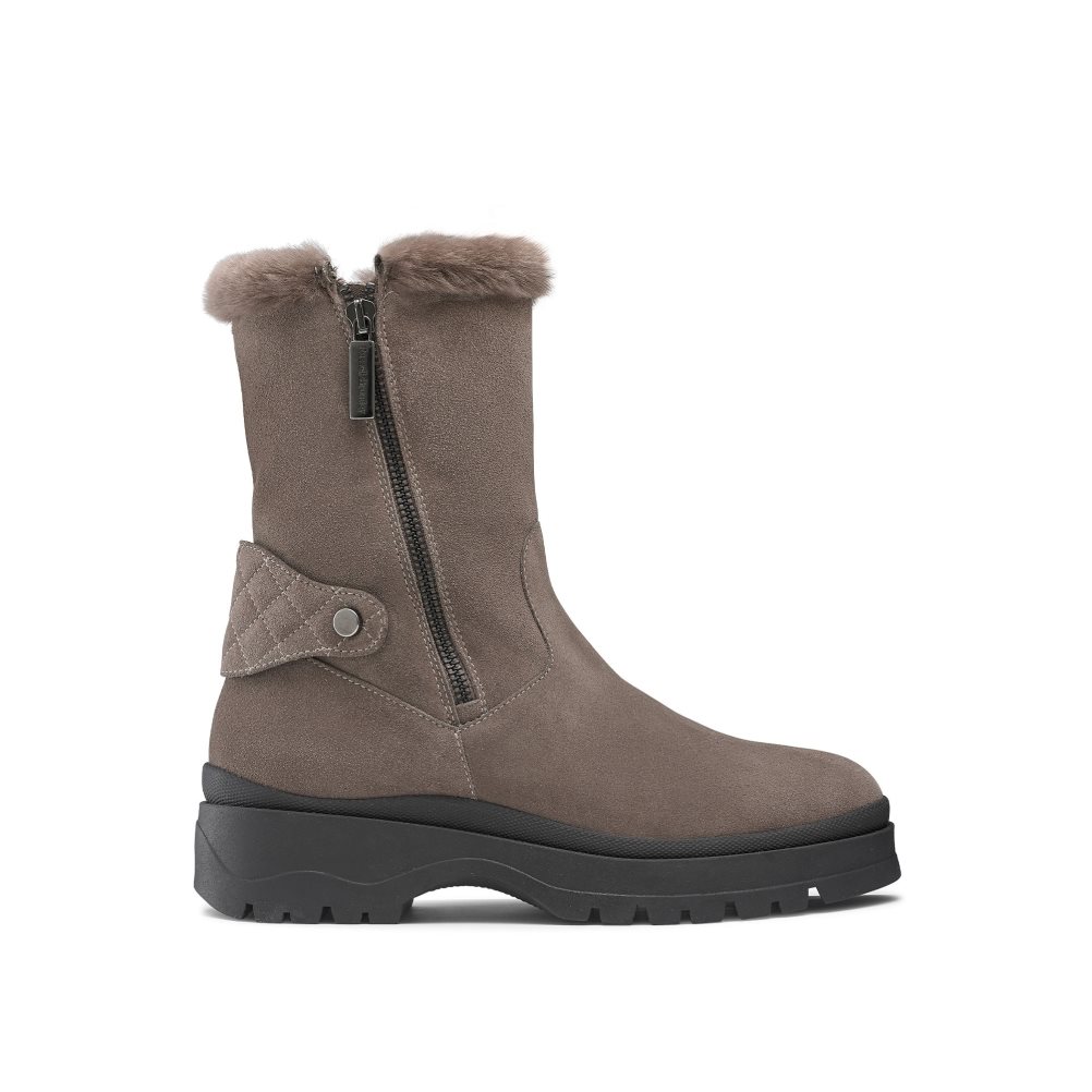 Dámské Kotníkové Boty Russell & Bromley Arctic Shearling Podšité Stomper Hnědé | CZ-47598M