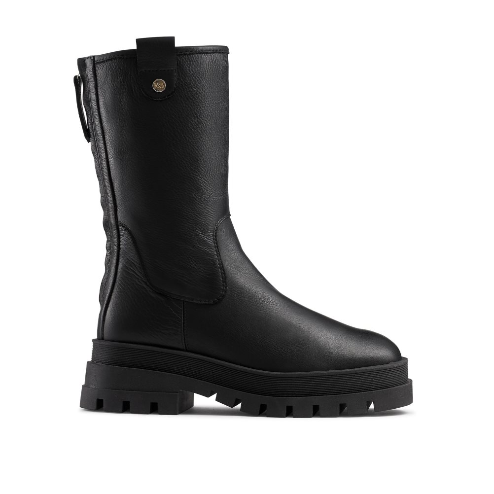 Dámské Kotníkové Boty Russell & Bromley Pracovní It Zip Back Worker Černé | CZ-50279O
