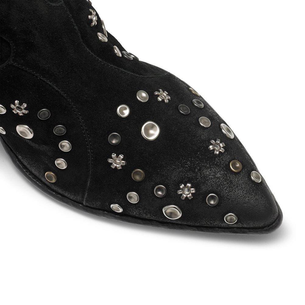 Dámské Kotníkové Boty Russell & Bromley Howdy Embellished Western Černé | CZ-56870J
