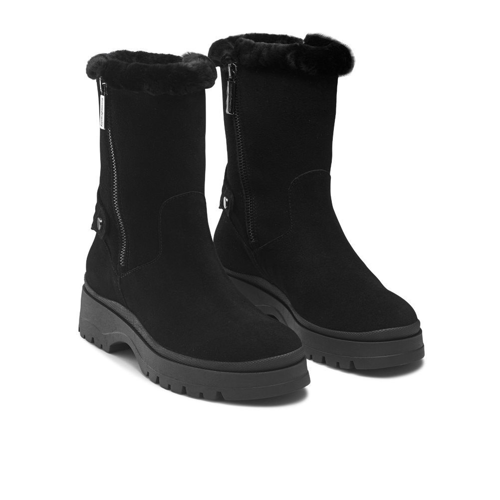 Dámské Kotníkové Boty Russell & Bromley Arctic Shearling Podšité Stomper Černé | CZ-89723Z
