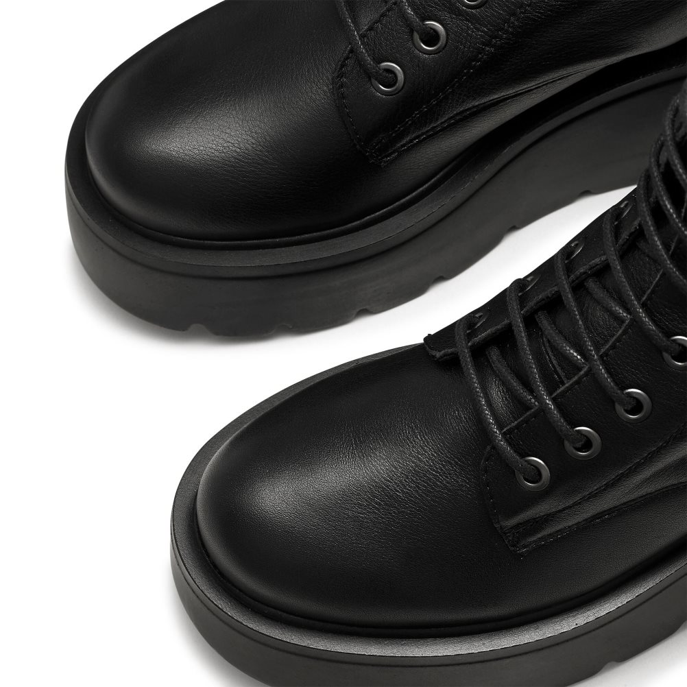 Dámské Kozačky Na Klínku Russell & Bromley Overlace Krajkové-up Černé | CZ-35201N