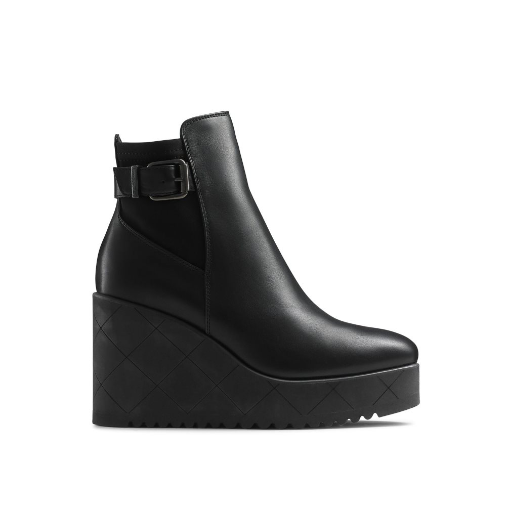 Dámské Kozačky Na Klínku Russell & Bromley Royalty Dryleks Ankle Černé | CZ-43289P