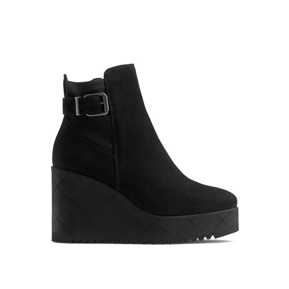 Dámské Kozačky Na Klínku Russell & Bromley Royalty Dryleks Ankle Černé | CZ-72891G