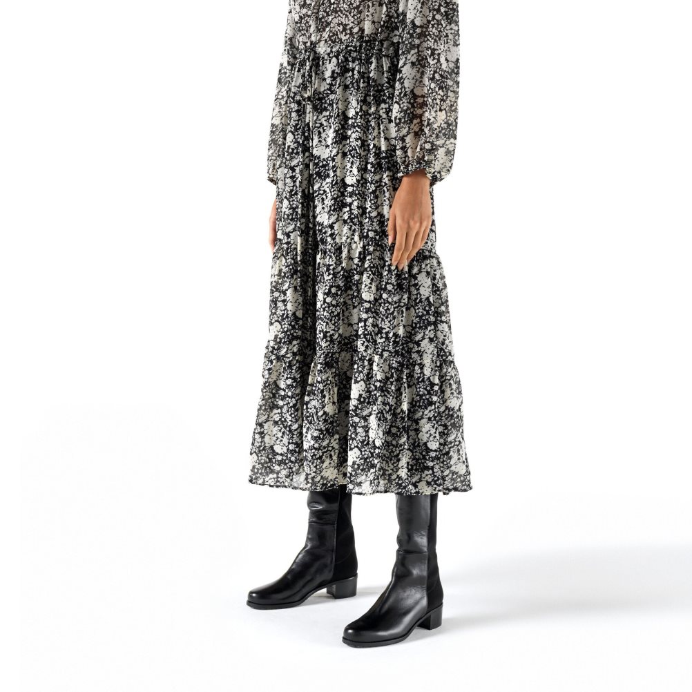 Dámské Kozačky Nad Kolena Russell & Bromley Demi Length Stretch Černé | CZ-28094N
