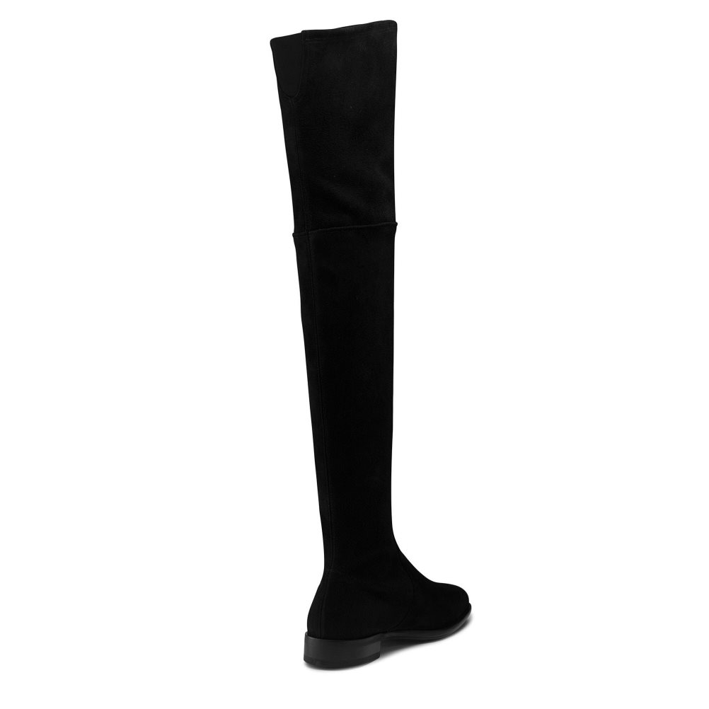 Dámské Kozačky Nad Kolena Russell & Bromley All Legs Semišové Černé | CZ-57639N